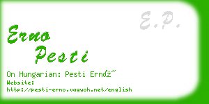erno pesti business card